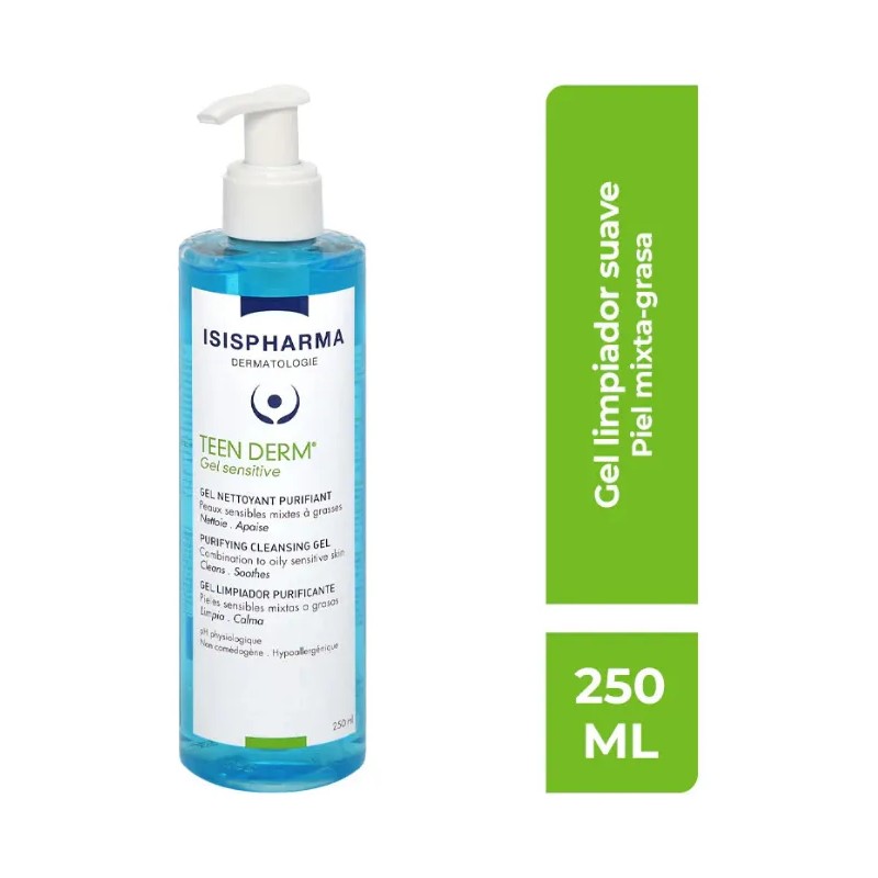 Isispharma Teen Derm Gel Sensitive Limpiador 250 Ml
