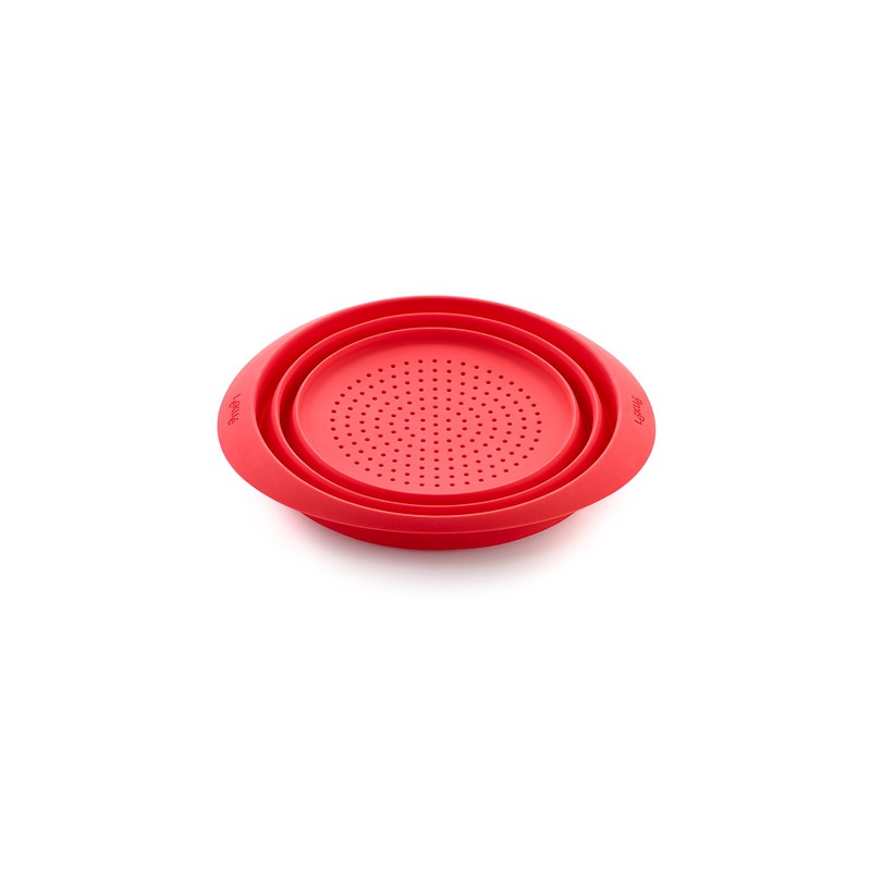 Lékué 4.2 Litre Strain and Store Collapsible Collander, Red