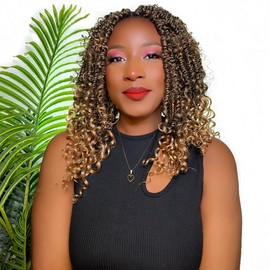 Boho Crochet Passion Twist Hair Pre looped 14 Inch 8 Packs, T27