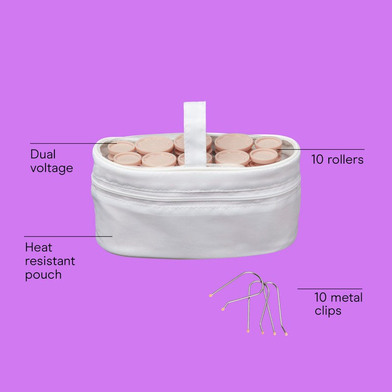 Conair Instant Heat Compact Hot Rollers for Long, Medium, and