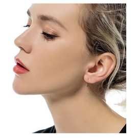 VGRDTW Sterling Silver 10mm Sleeper Hoop Earrings with Hinged Closure - Lightweight Circular Design for Women, Daily Wear & Gifting