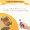JSMOUID 1/2 Inch Male x 1/2'' Female NPT Brass Pipe