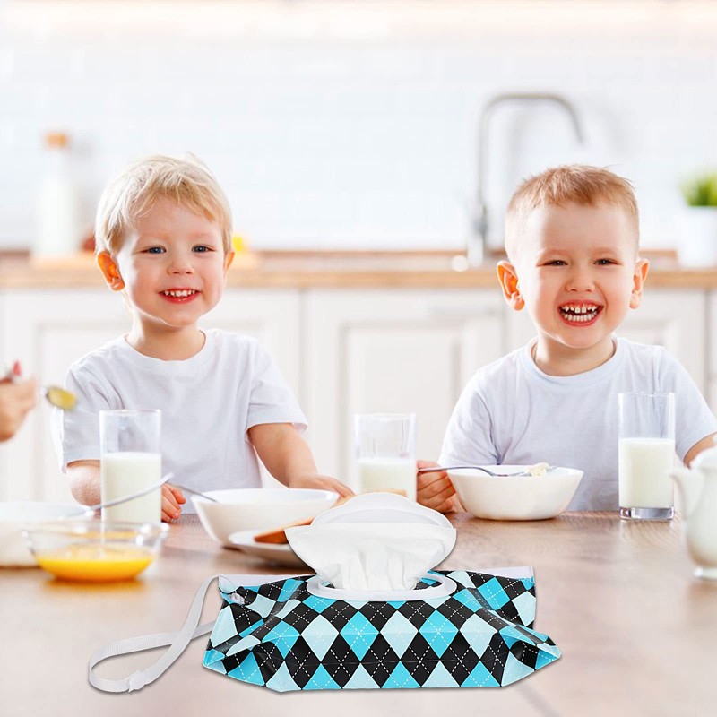 FEBSNOW 2 Pack Baby Wipes Dispenser, Portable Wipe Holder Container,