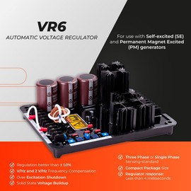 VR6 AVR Automatic Voltage Regulator (AVR) for Diesel Generator – Generic Replacement