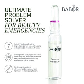 BABOR Beauty Rescue Ampoule Serum Concentrates | Reboot Stressed and Weakened Skin with Epocyl and Active Marine Essence | Smooths, Hydrates and Evens Complexion | 7 Days to Resilient and Radiant Skin