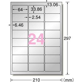 A-One 31058 Outdoor Labels, Silver Matte, 24 Sides, 5 Sheets