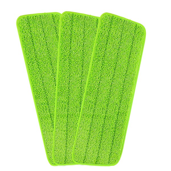Set of 3 Microfiber Spray Mop Replacement Heads for Wet/Dry