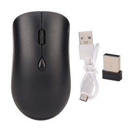 Drahtlose Bluetooth-Maus, Dual-Modi, Bluetooth 5.2 und 2,4 G, Kabellose 1600-DPI-Computermaus mit USB-Empfänger, Wiederaufladbare Leise Maus (Schwarz)