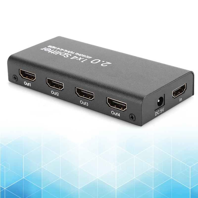 1x4 HDMI 2.0 Splitter 1 in 4 out Video Distributor