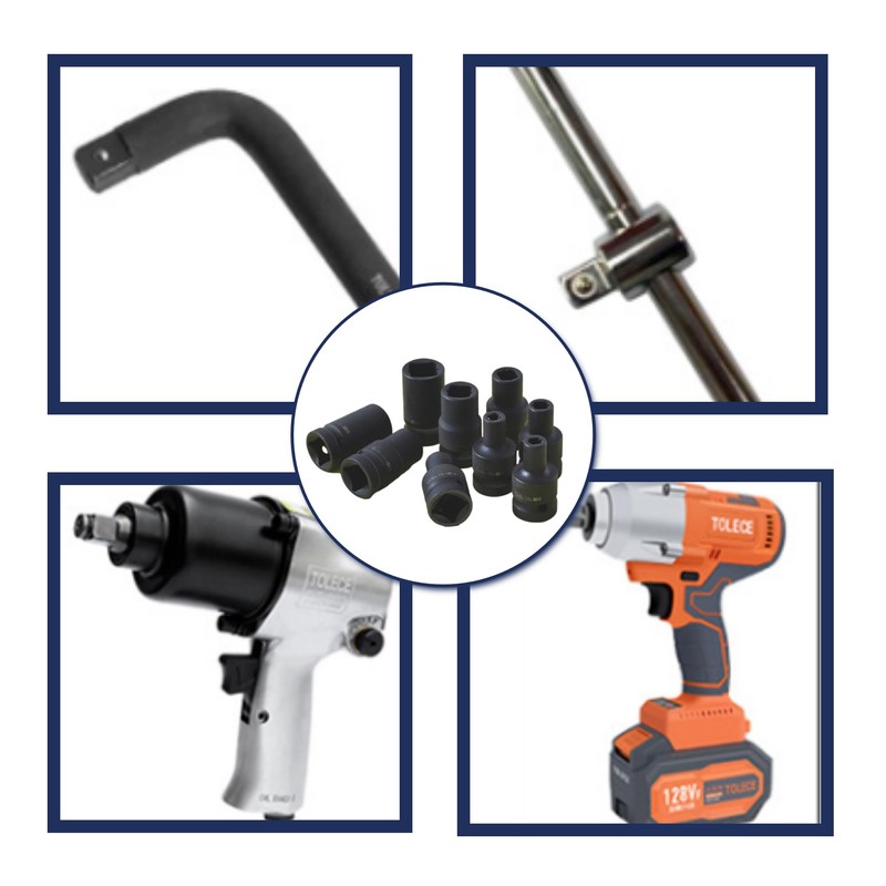 9Pcs Tap Sockets Set 1/2 Inch Drive Square Socket Set