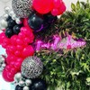 Hot Pink and Black Balloons, 60pcs 12 Inch Hot Pink