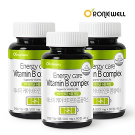 Loniwell (현대Hmall)로니웰에너지케어 비타민B 콤플렉스 90정 x 3개 (총 9개월분) (Hyundai Hmall) Roniwell Energy Care Vitamin B Complex 90 Tablets x 3 (Total 9 Months Supply)