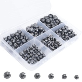 Split Shot Fishing Weights Round Removable Fishing Sinkers for Fly Bass Fishing Casting 6 Sizes