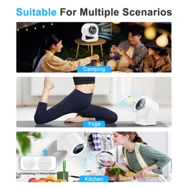 DURBESTER Small Desk Fan, 28dB Ultra-Quiet Desktop Air Circulator with 115° Adjustable Tilt, 100 Speeds, Rechargeable Battery, USB-Powered, Portable for Bedroom, Office, Kitchen, Travel -White