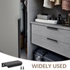 6 Pack Concealed Kitchen Cupboard Handles, Black Cabinet Handles Back