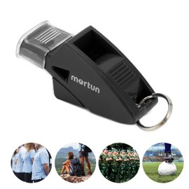 Silbatos Deportivos, Silbato con Sonido Fuerte y Nítido con Cordón para Entrenadores, árbitros y Funcionarios (negro f)