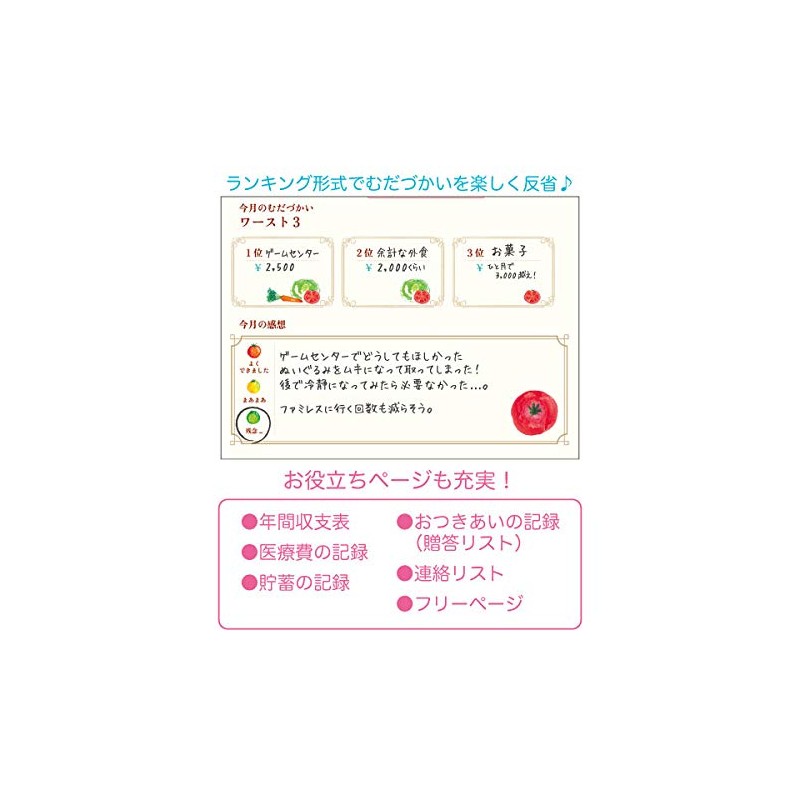 Oriental Berry HK-7888 Household Account Book, A5 Vegenery by Inouye,