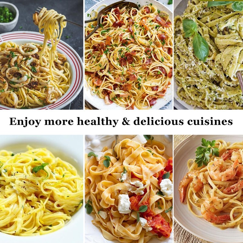 Pasta Maker Machine, Manual Pasta Maker with 9 Adjustable Thickness