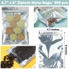 200-Pack Reclosable Small Mylar Bags for Food Storage 4.7" x