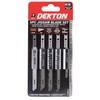 DEKTON DT80915 5 piece Jigsaw Blade Set, 50mm and 75mm