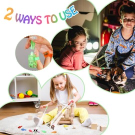 48PCS Finger Lights, Cat Birthday Theme Party Favors, Led Finger Flashlights for Kids Glow in the Dark Party Supplies Bulk, Light Up Toys for Parties Classroom Prizes Goodie Bags Trick or Treating