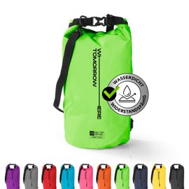 #DoYourOutdoor Dry Bag | Waterproof Backpack | Waterproof Bag & Pack Sack | 2L 5L 10L 20L 30L Dry Bag in 2 Styles and Many Colours | Ideal for Boat, Kayak, Fishing and Camping, Green, 20 l, Vertical