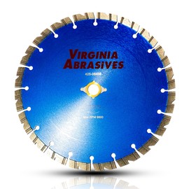 Virginia Abrasives 425-08408 - 1pc 9" UV General Purpose Concrete Diamond Blade - Wet/Dry Cutter for Concrete/Asphalt - High-Speed Tool for Battery-Operated Saws - Versatile Cutting Performance