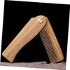 Beavorty Sandalwood Hair Comb Case Portable Comb Folding Design for