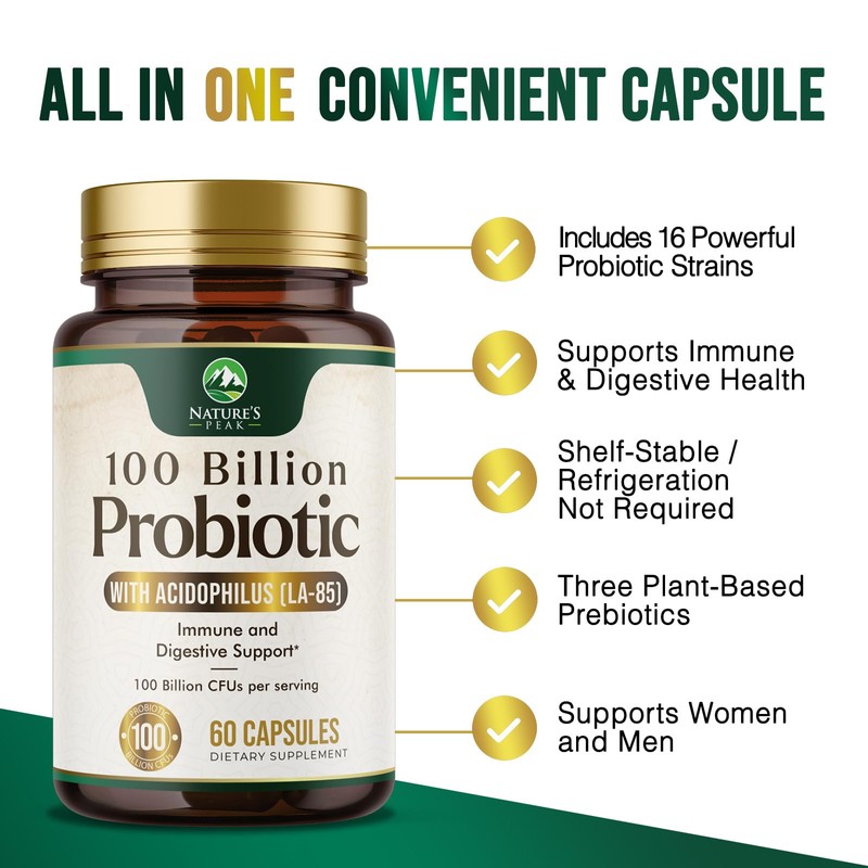 Probiotics for Women's Digestive Health - 100 Billion CFU, 16