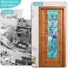 GOMAJI Over the Door Hanging Shoe Organizer, 12 Pockets, Turquoise