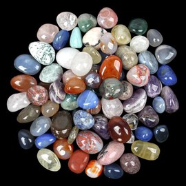 900g Gemstone Set 2-3cm | Colourful Mix Natural Tumbled Stones | Natural Semi Precious Stones | Gemstones for Children, Learning & Sensory Play | Crafts, Decoration & Collection