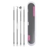 피부 블랙헤드 4종세트 압출 도구 코 관리 제거 코메도 피지 기 Pore Blackhead 4-Piece Set Extraction Tools Nose Care Removal Comedo Sebum Device