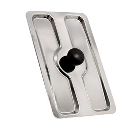 UOIENRT 2 Slice Toaster Dust Cover, Stainless Toaster Appliance Top Cover, Steel Electric Bread Maker Upper Cover for Bread Machine (6 x 4 Inch)