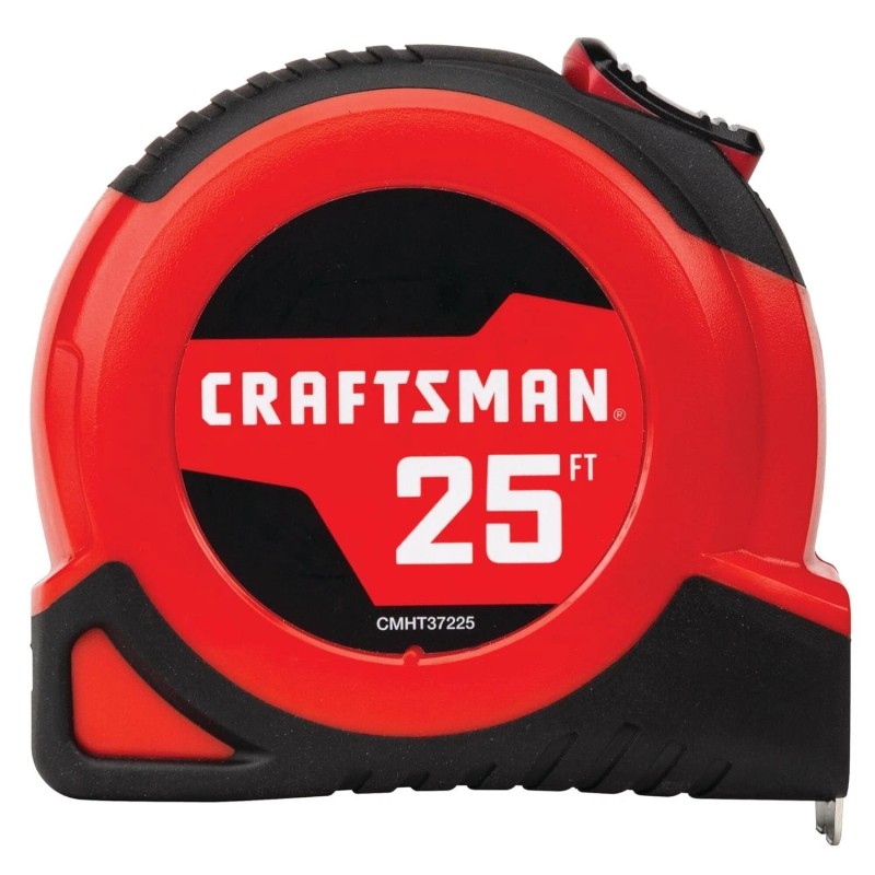 Craftsman 25-Ft Tape Measure with Fraction Markings, Retractable, Self-Locking Blade
