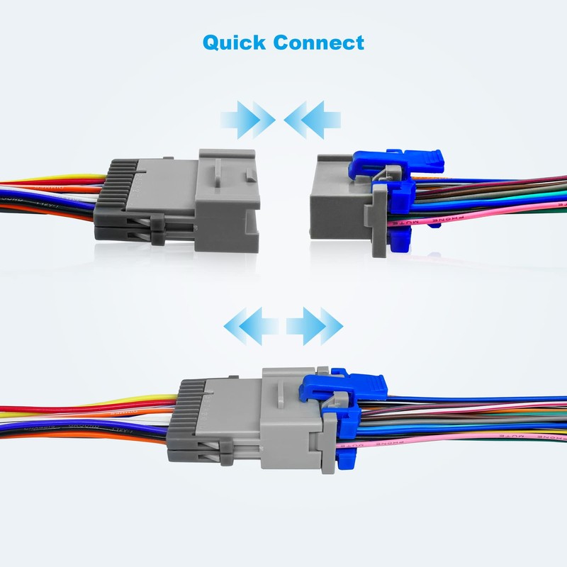 TIKSCIENCE Radio Wiring Harness Male and Female Adapter Fit for