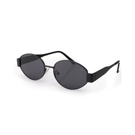 FIMOSON Retro Oval Sunglasses for Women Men, Trendy Designer Metal Style UV400 Protection Sun Glasses