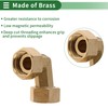 HEROFFIX Brass Pipe Fittings 1/2" Female Double-end Union Elbow 2.2"