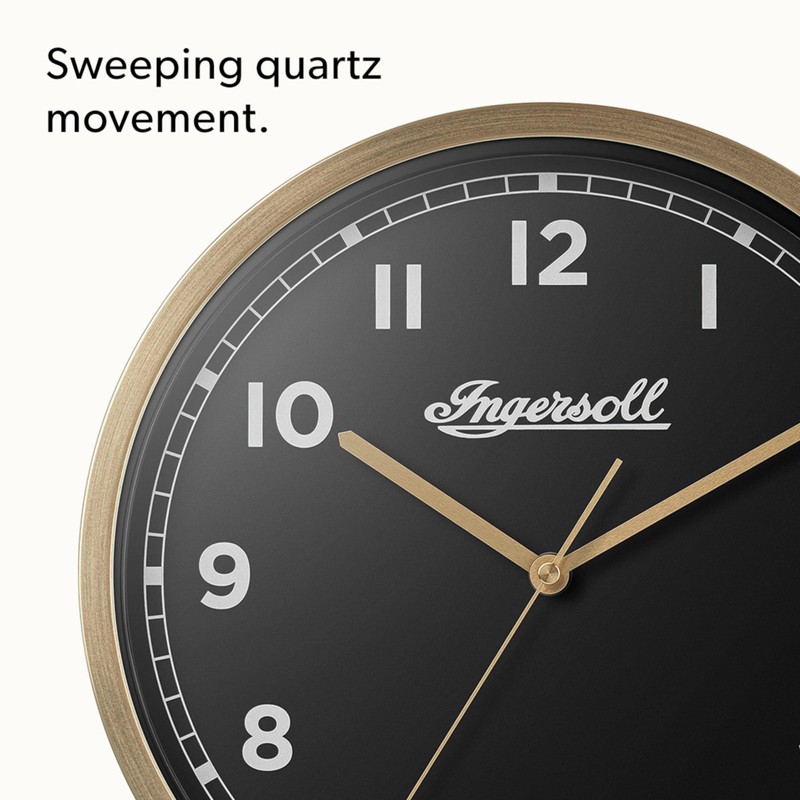 Ingersoll Analogue Wall Clock, Easy To Read, 30cm Diameter in