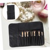 Gatuida Portable Makeup Brush Rolling Case with Elastic Pockets Travel