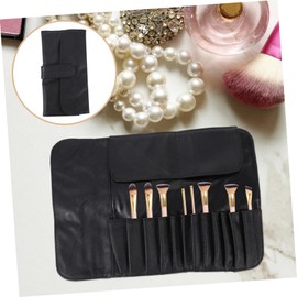 Gatuida Portable Makeup Brush Rolling Case with Elastic Pockets Travel Cosmetic Organizer Bag for Toiletries and Makeup Storage Functional Travel Pouch for Women