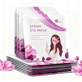 QINGMUG 20 Packs Steam Eye Mask Disposable Self Heating Sleep Eye Mask for Dry Fatigue Eyes, Puffy Eyes, Eyes Relaxing For Travel, Eye SPA (Lavender)