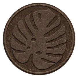 Everleaf MT5001741CM x 18in Leaf Recycled Rubber Stepping Stone, Brown