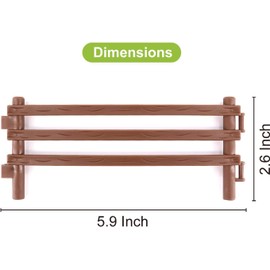 HIQE-FL Horse Fence Toy, 50 Pieces Horse Fence Accessories, Play Fence for Children, Farm, Paddle Toy, Miniature Fence Farm Toy, Horse Corral Fencing Accessories