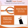 FULLPET Pooper Scooper, Pooper Scooper with Bag Attachment (Orange, 50
