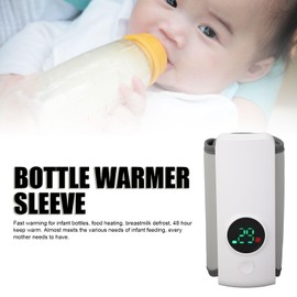Wakects Bottle Warmer Sleeve, Portable Bottle Warmer Fast Warming Infant Food Heating Breastmilk Defrost 48 Hour Keep Warm for Travel and Home Use