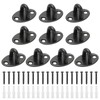 PATIKIL 10Pcs 304 Stainless Steel Ceiling Hooks, Oval Pad Eyes