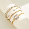 ALRNBY Gold Bracelet for Women Chunky Statement Cuff Bangle Wide