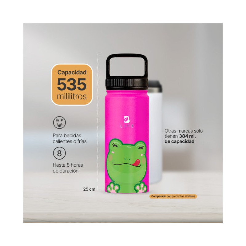 Botella Térmica Para Niños | Ranita, 535 ml (18 oz)