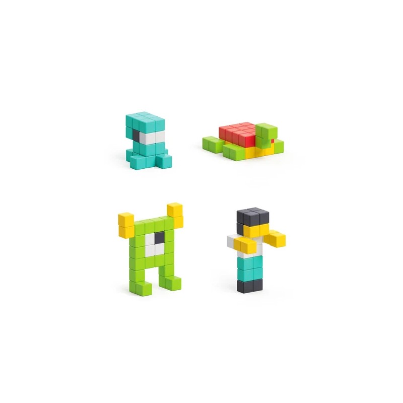 PIXIO-100 Magnetic Blocks in 6 Colors +Free App