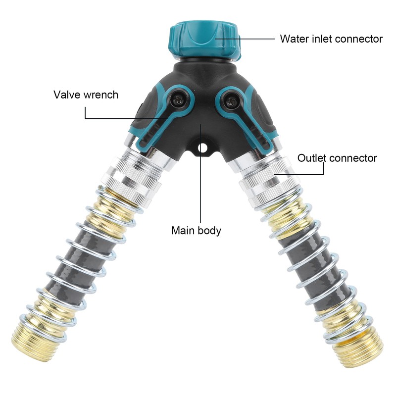 2 Way Y Hose Connector for Garden Water Pipe Splitter
